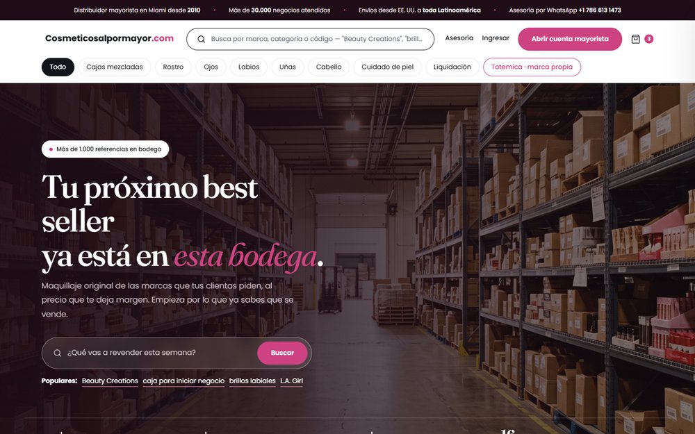 Portada de Cosméticos al por Mayor