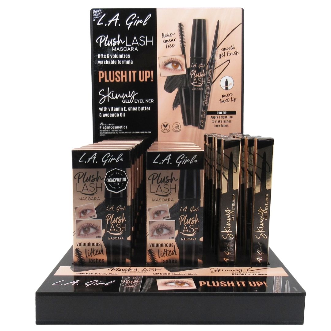 Display de máscara de pestañas y delineador en gel de L.A. Girl